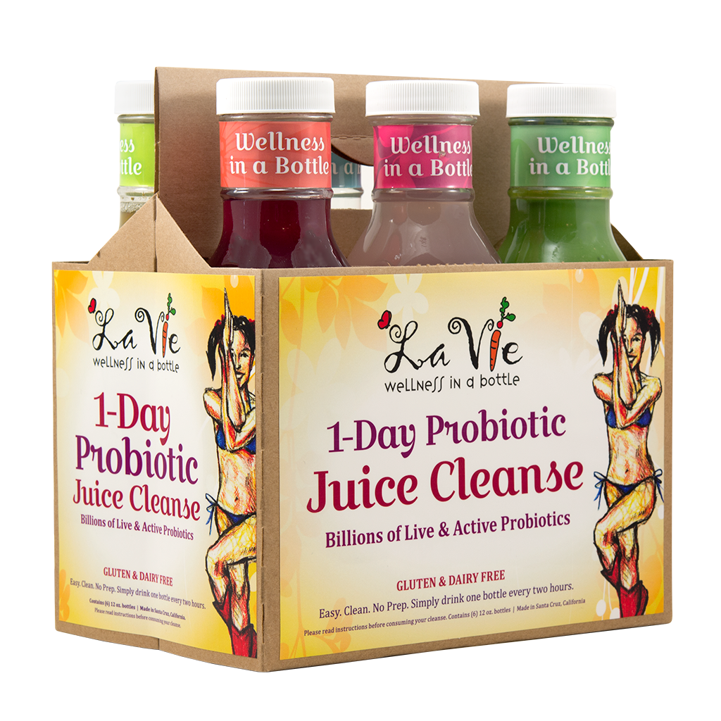 1-Day Probiotic Juice Cleanse (6 bottles) w/ Watermelon Rosewater